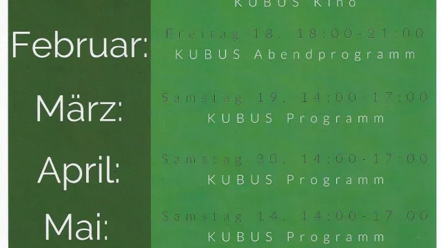 KUBUS Halbjahresprogramm Januar - Juni 2022 (Foto: Lorenz Naeff)