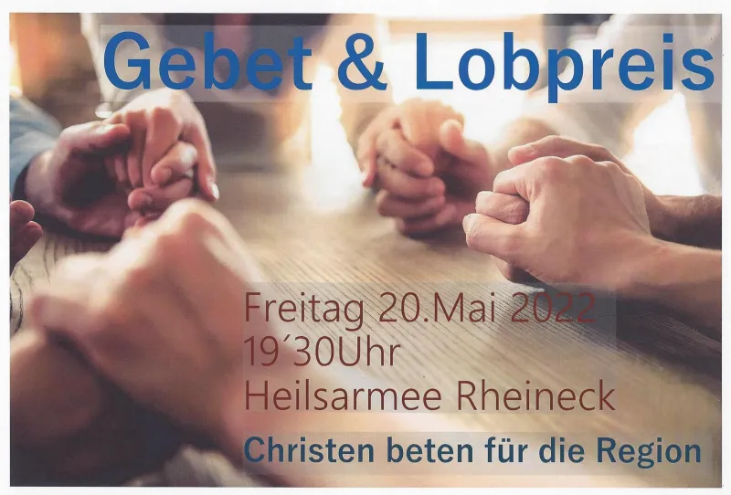 Flyer Gebet und Lobpreis Heilsarmee 20.05.2022 (Foto: Markus Schiess)