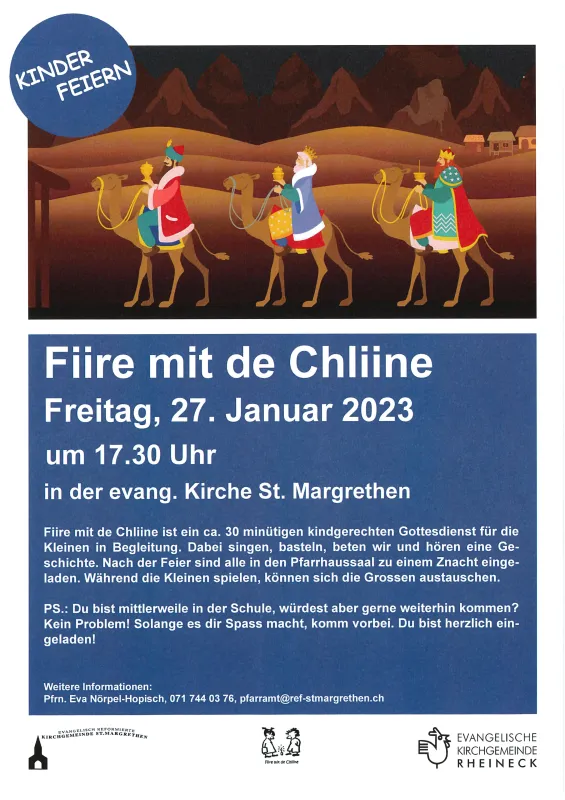 Flyer Fiire mit de Chliine 27.01.2023 (Foto: Eva N&ouml;rpel-Hopisch)